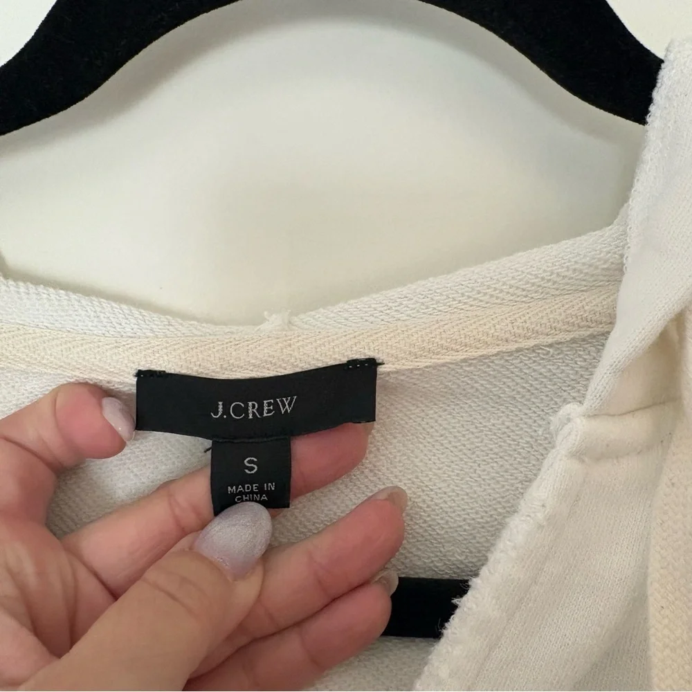 J.Crew Women’s White Long Sleeve Hoodie